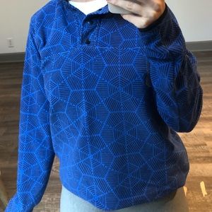 Blue Button Up Fleece